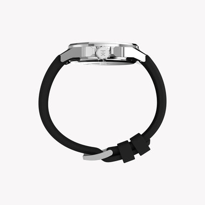 Timex Men's Black Silicone Watch, Silver Case | Tw2w42900