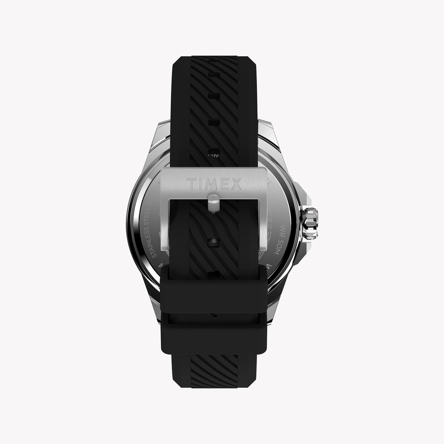 Timex Men's Black Silicone Watch, Silver Case | Tw2w42900
